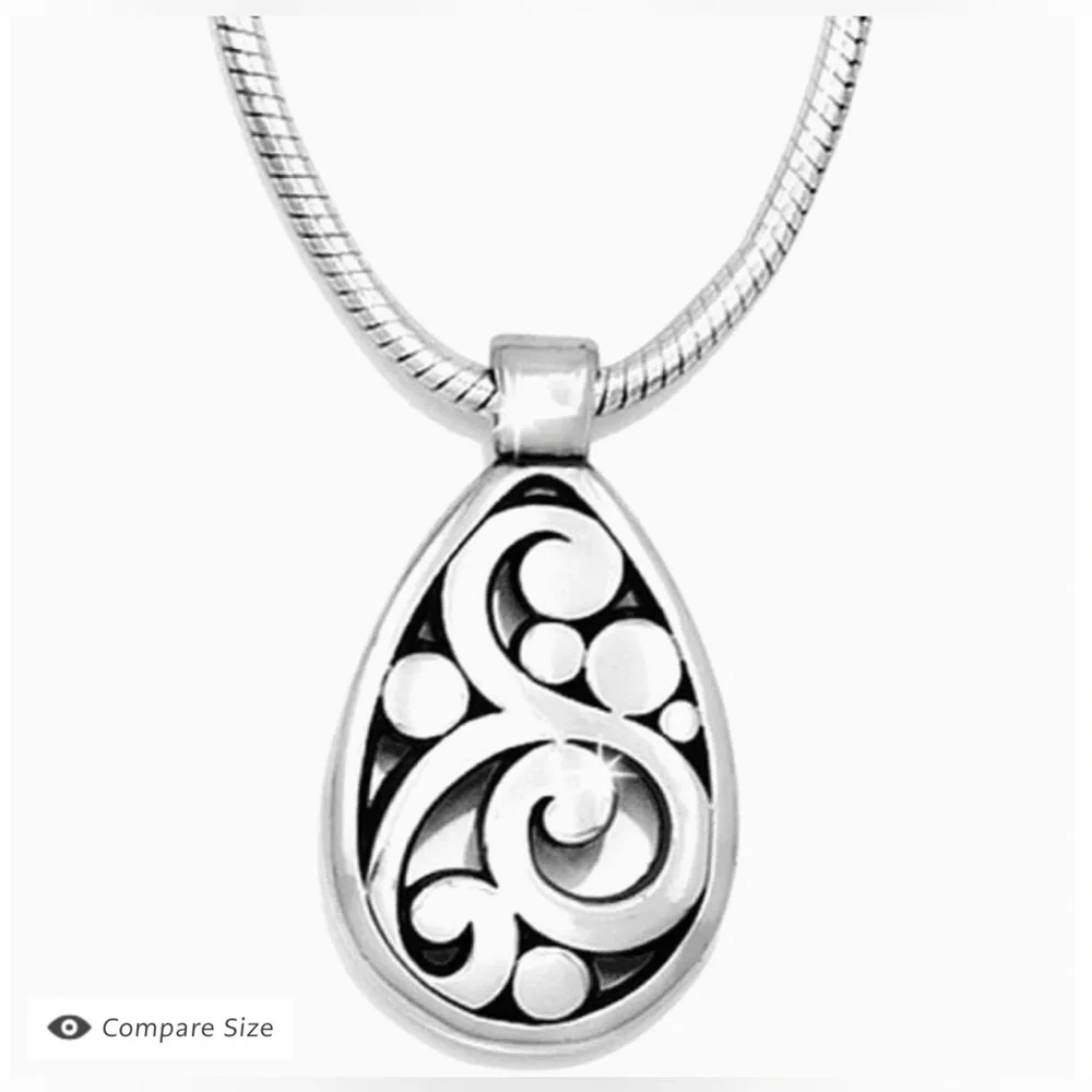 🩷 BRIGHTON Contempo Pear- Shaped Pendant Adjustable Necklace - Picture 5 of 8